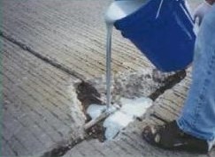 Finished polyurea waterproofing on a concrete wall